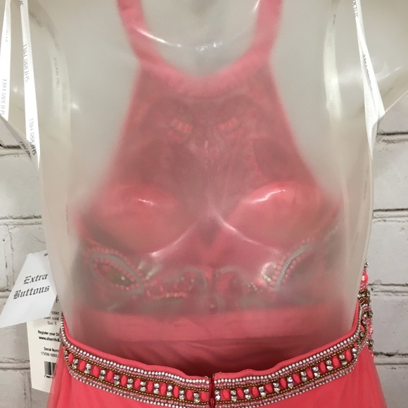 Sherri Hill Coral 2 Piece Gown Size 6 - Picture 7 of 12